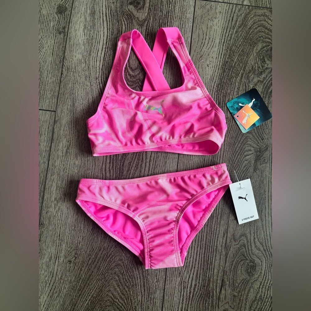 Puma Vibrant Pink Swim Set